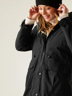 Zwart - Regatta Yannta Isotex Waterproof Breathable Coat