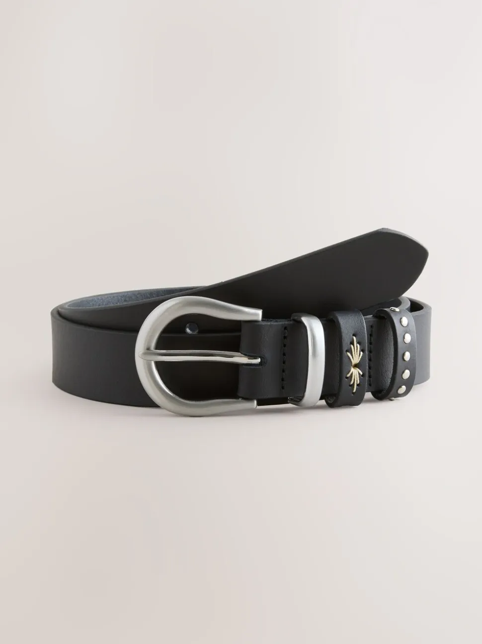 Zwart - Regular Western Leather Belt