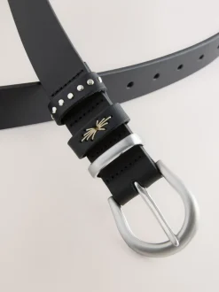 Zwart - Regular Western Leather Belt