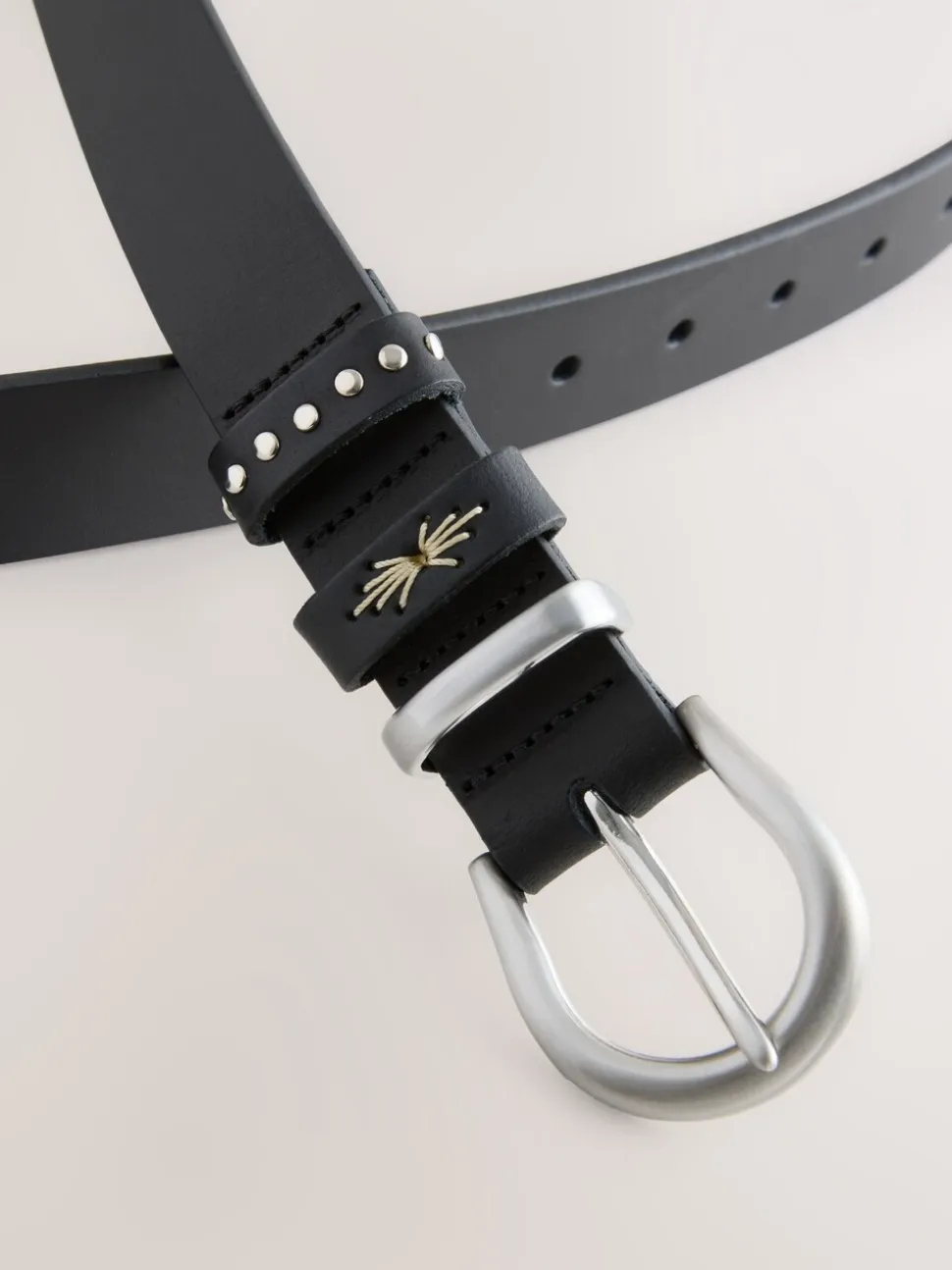Zwart - Regular Western Leather Belt