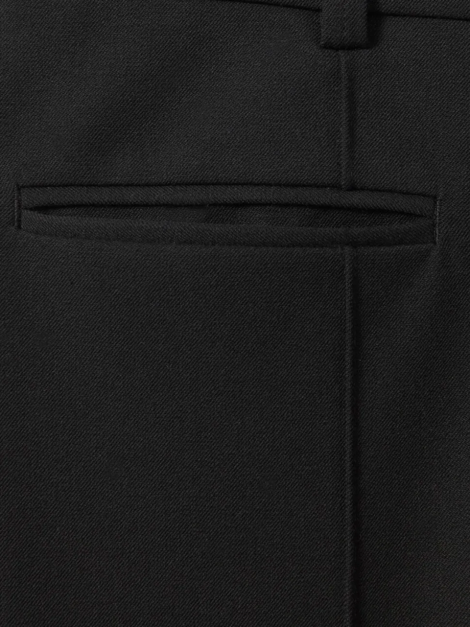 Zwart - Reiss Claude broek met hoge taille en uitlopende pijpen