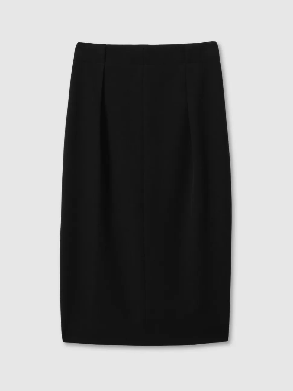 Zwart - Reiss Gabi geplooide crêpe kokerrok
