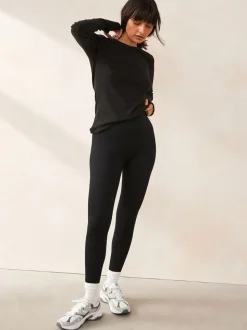 Zwart - Ribbed High Waist Leggings 2 Pack