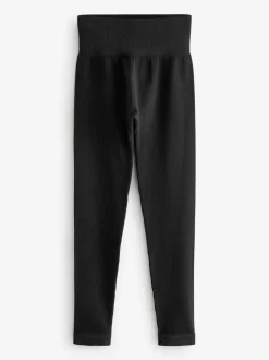 Zwart - Ribbed High Waist Leggings 2 Pack