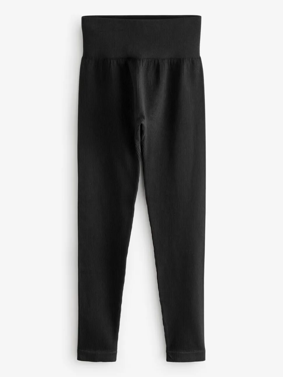 Zwart - Ribbed High Waist Leggings 2 Pack