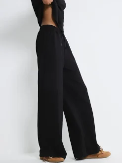 Zwart - River Island Premium Wide Leg Joggers