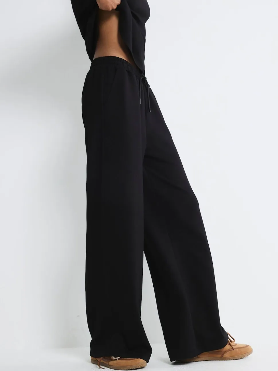 Zwart - River Island Premium Wide Leg Joggers