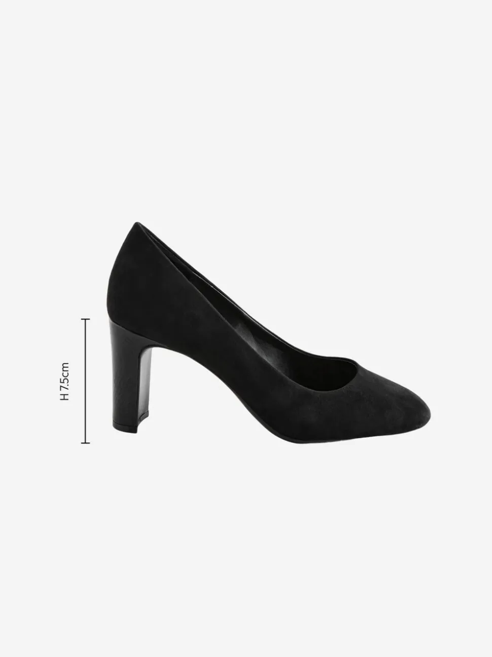 Zwart - Ronde Teen Block Court Schoenen