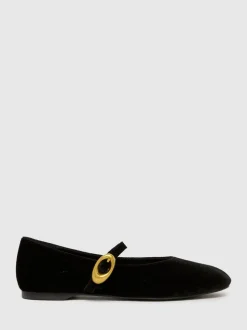 Zwart - Schuh EC Lune Velvet Ballerina