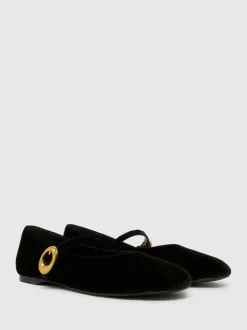 Zwart - Schuh EC Lune Velvet Ballerina