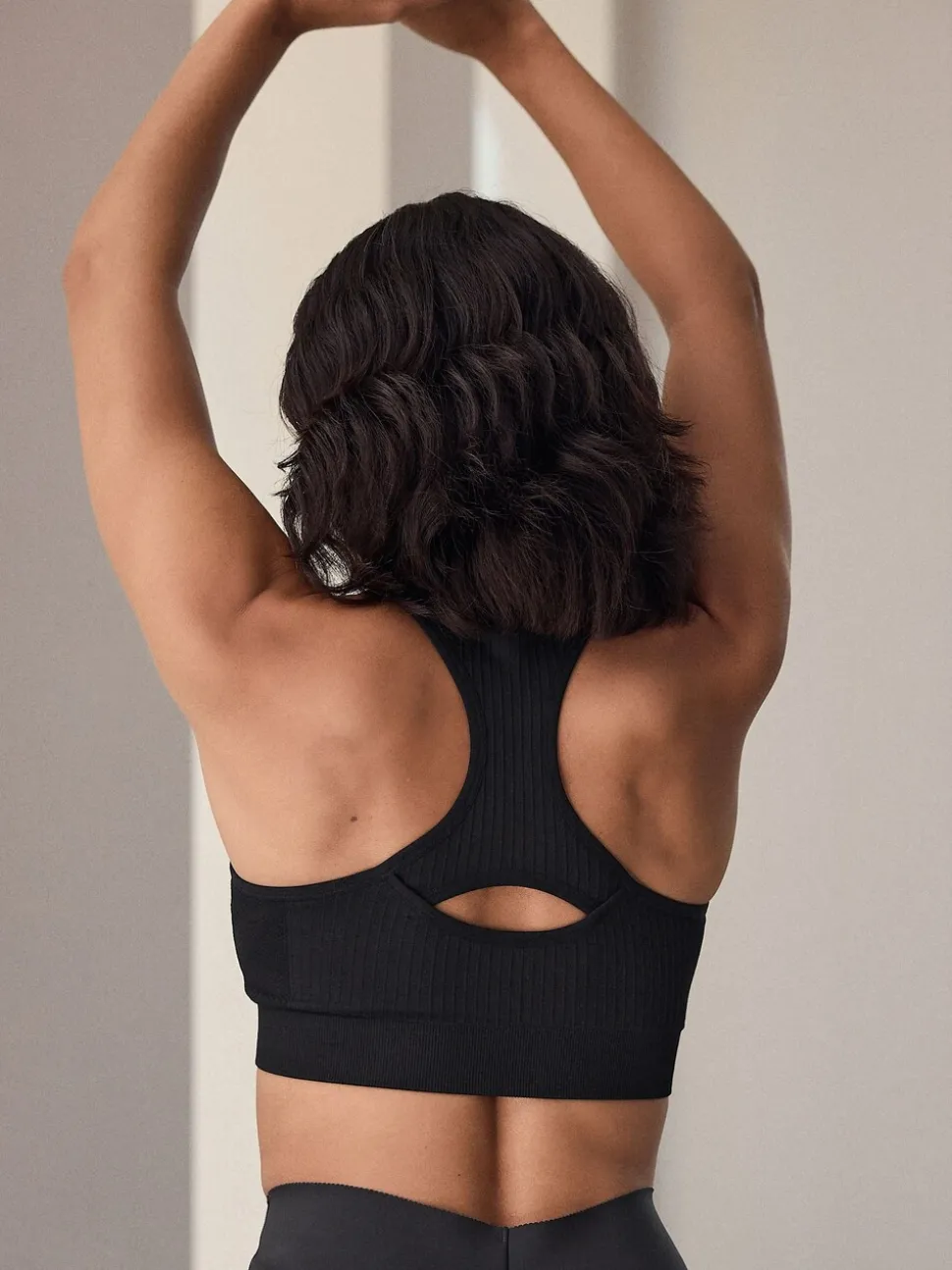 Zwart - Seamless Zip Front Medium Impact Sports Bra