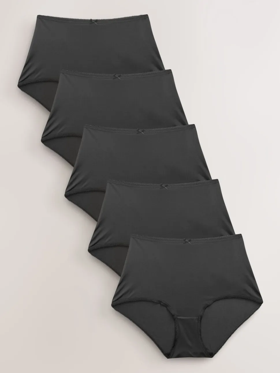 Zwart - Set van 5 slipjes van microvezels