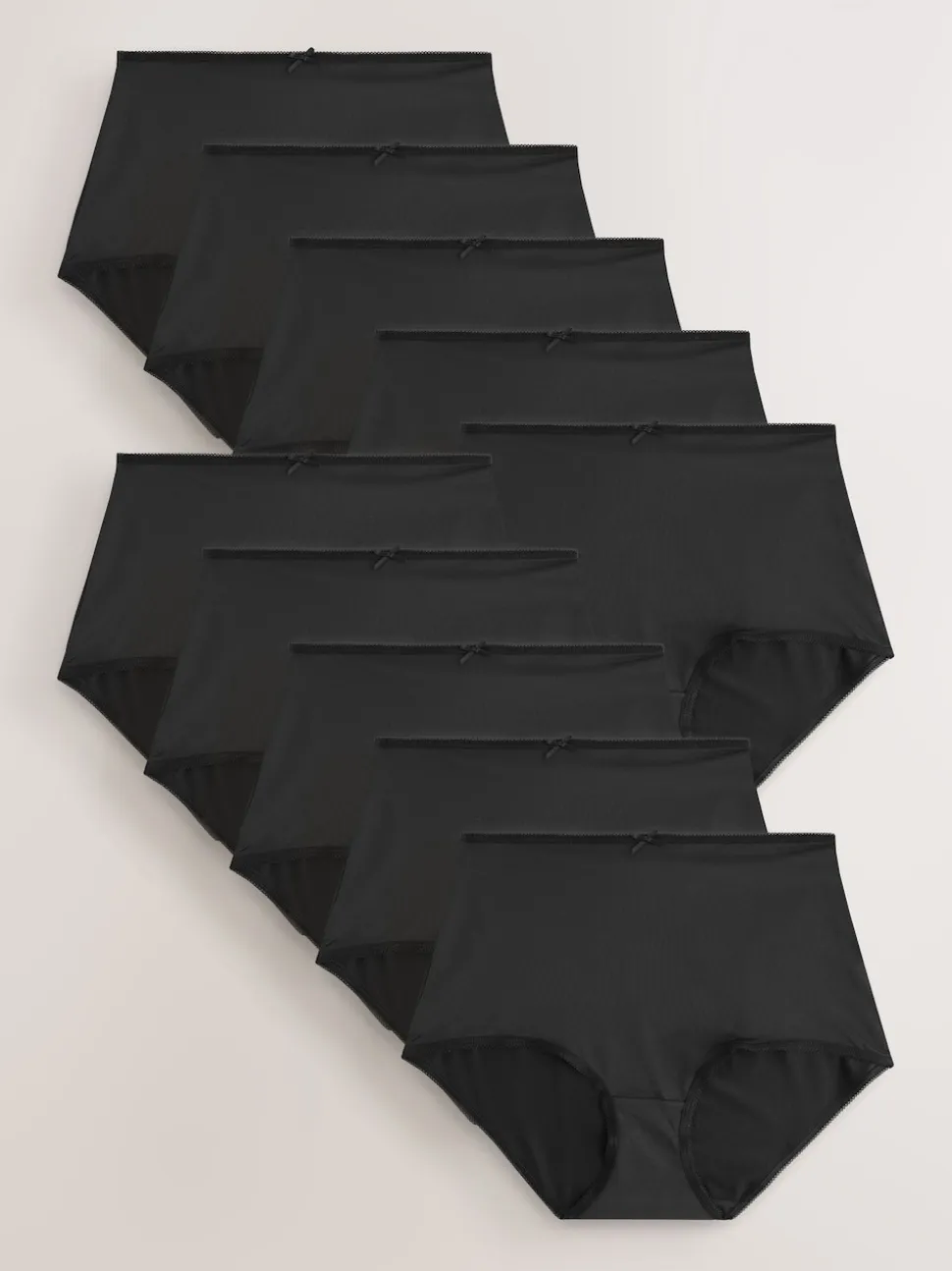 Zwart - Set van 10 slipjes van microvezels