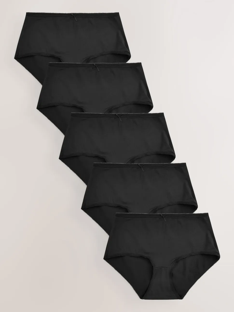 Zwart - Set van 5 slipjes van microvezels