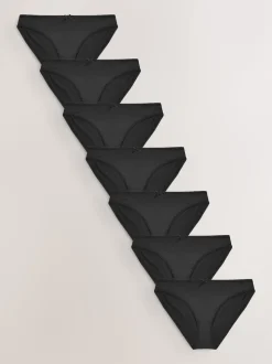 Zwart - Set van 7 slipjes van microvezels