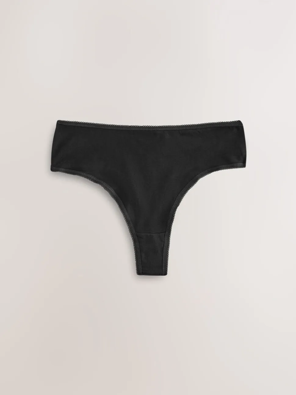 Zwart - Set van 5 slips met hoog katoengehalte