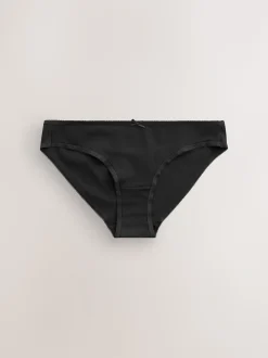 Zwart - Set van 7 slips met hoog katoengehalte