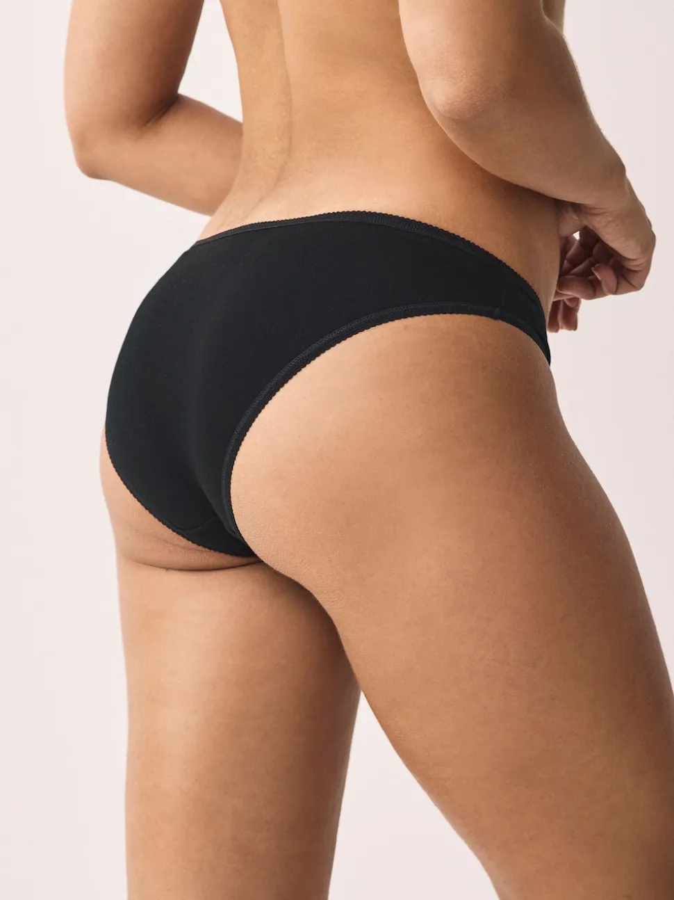 Zwart - Set van 5 slips met hoog katoengehalte