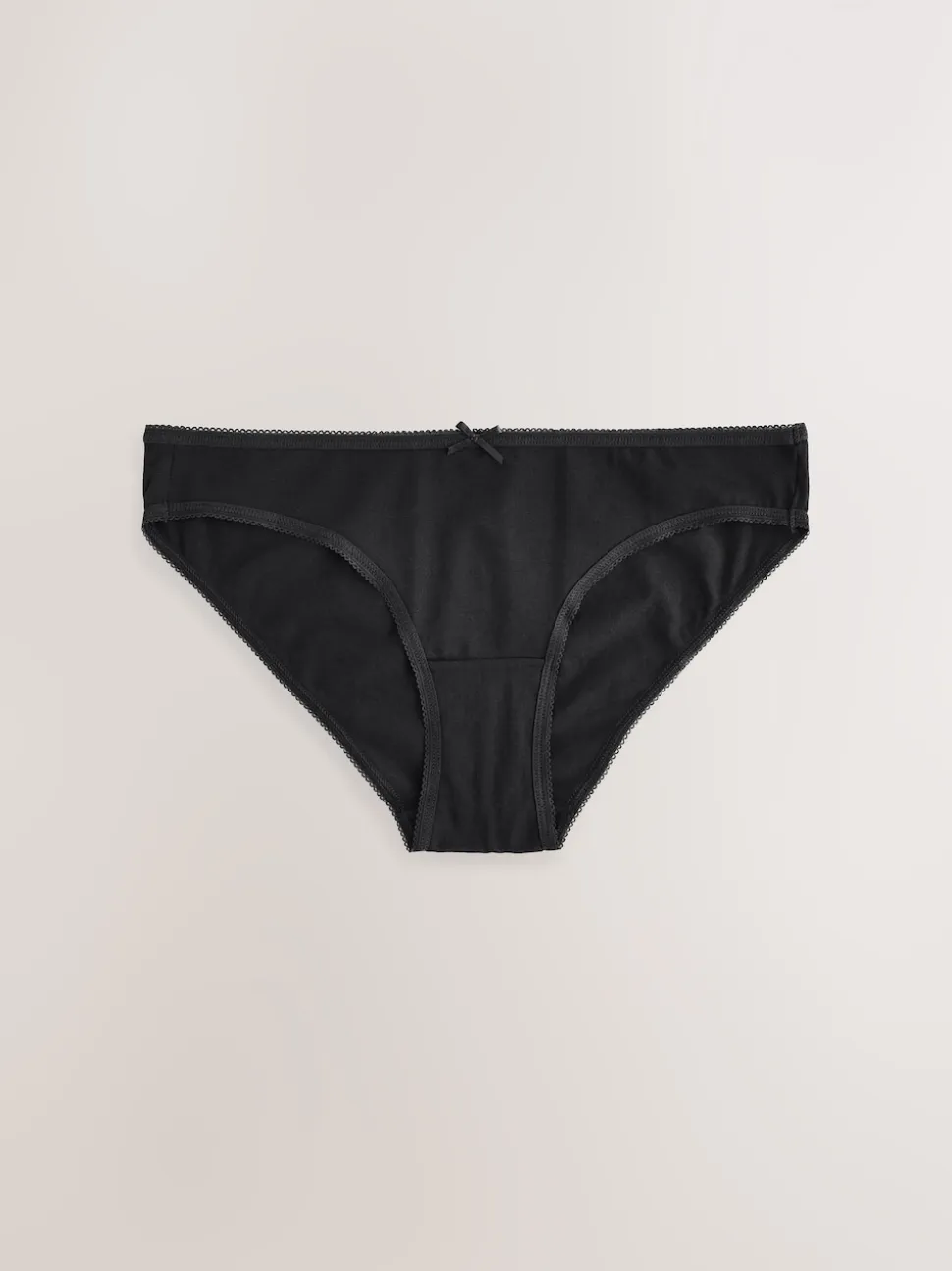 Zwart - Set van 5 slips met hoog katoengehalte