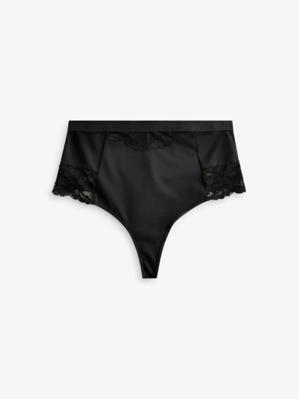 Zwart - Set van 4 vormgevende bikini's met kant op de rug en buikcorrigerend effect