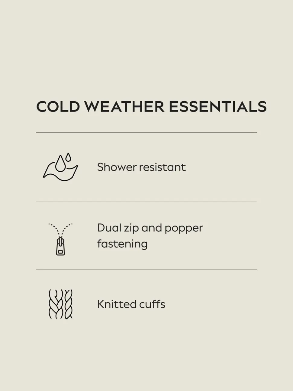 Zwart - Shower Resistant Mid Length Padded Coat
