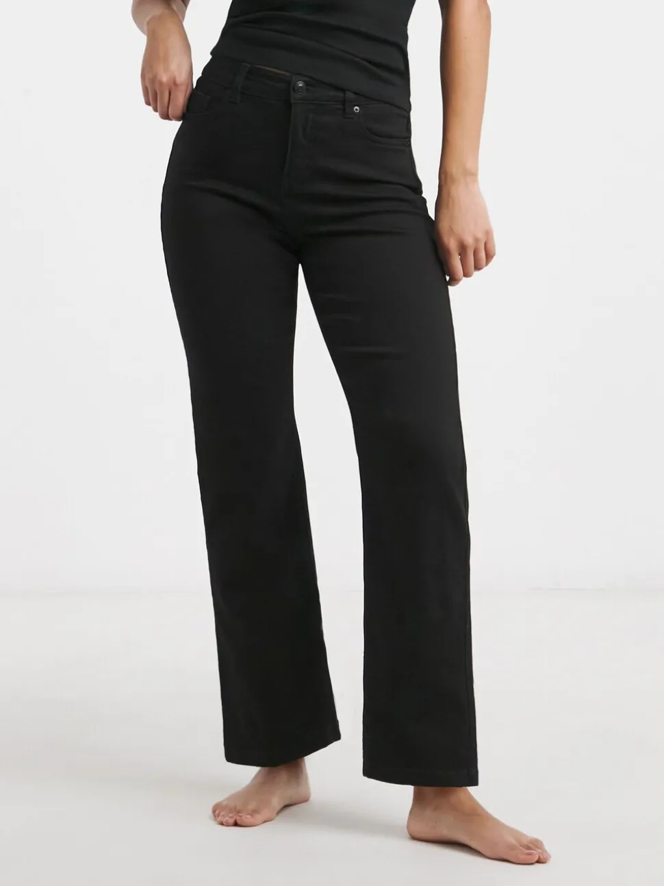 Zwart - Simply Be - 24/7 jeans met rechte pijpen