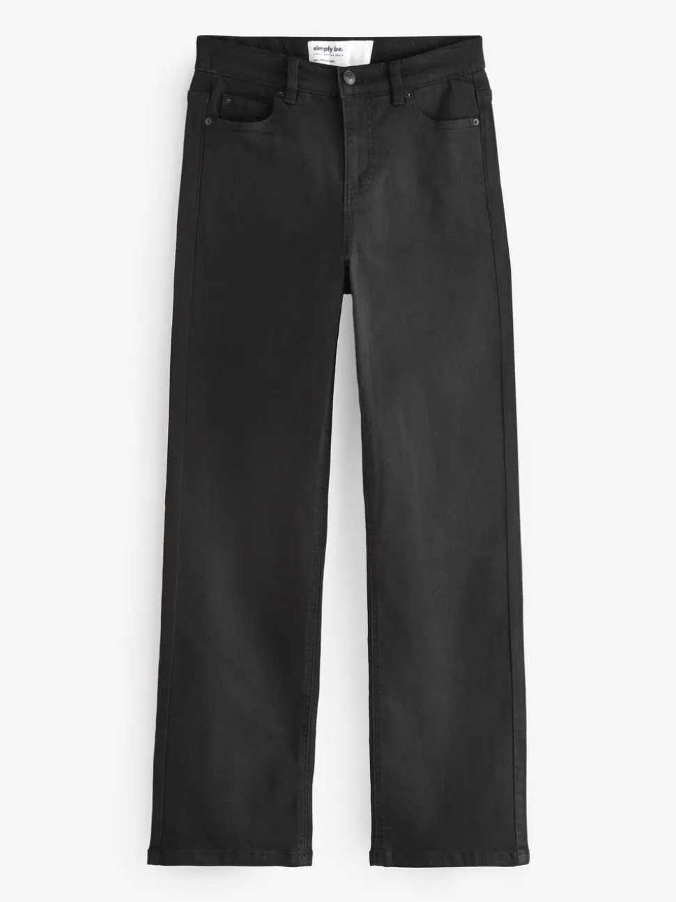 Zwart - Simply Be - 24/7 jeans met rechte pijpen