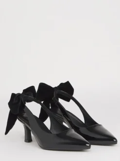 Zwart - Simply Be Back Bow Pointed Toe Heel