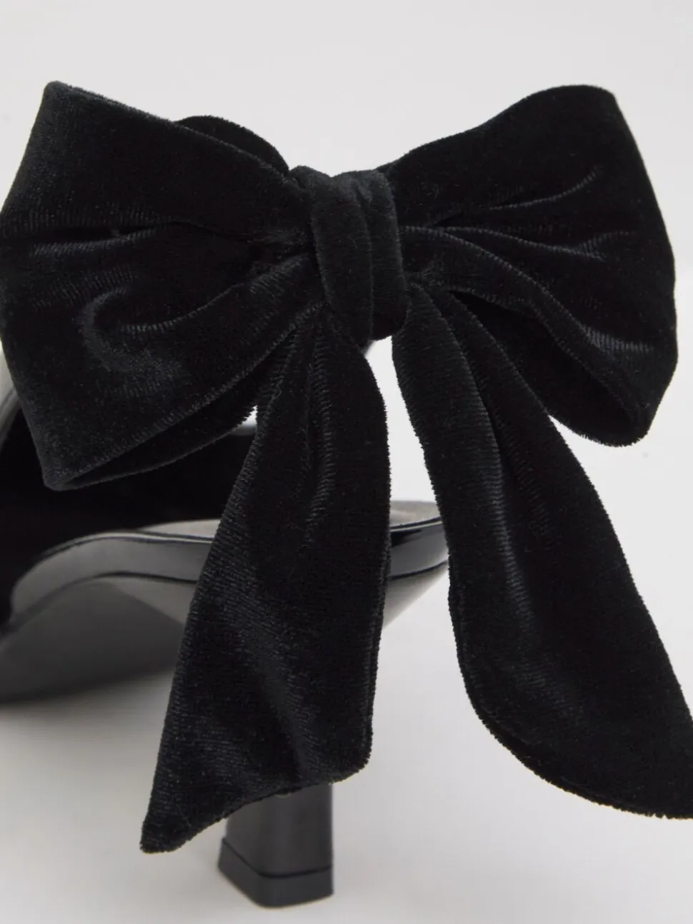 Zwart - Simply Be Back Bow Pointed Toe Heel