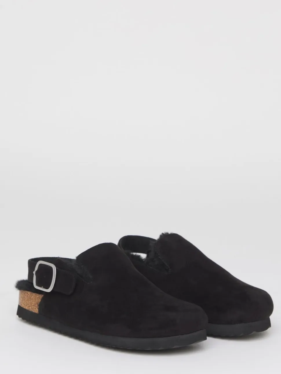 Zwart - Simply Be Fluffy Mules With Back Strap