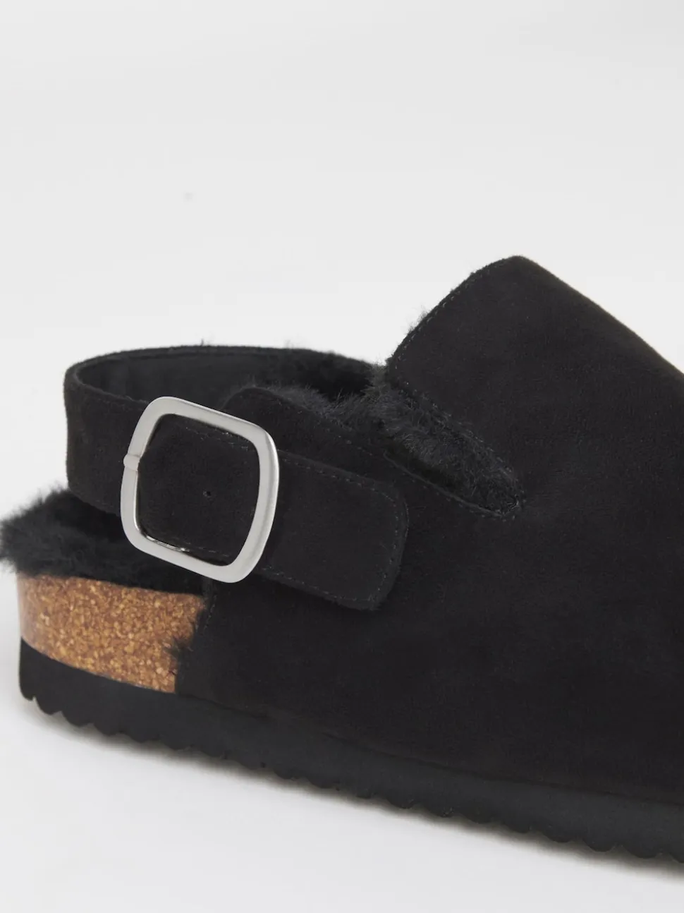 Zwart - Simply Be Fluffy Mules With Back Strap
