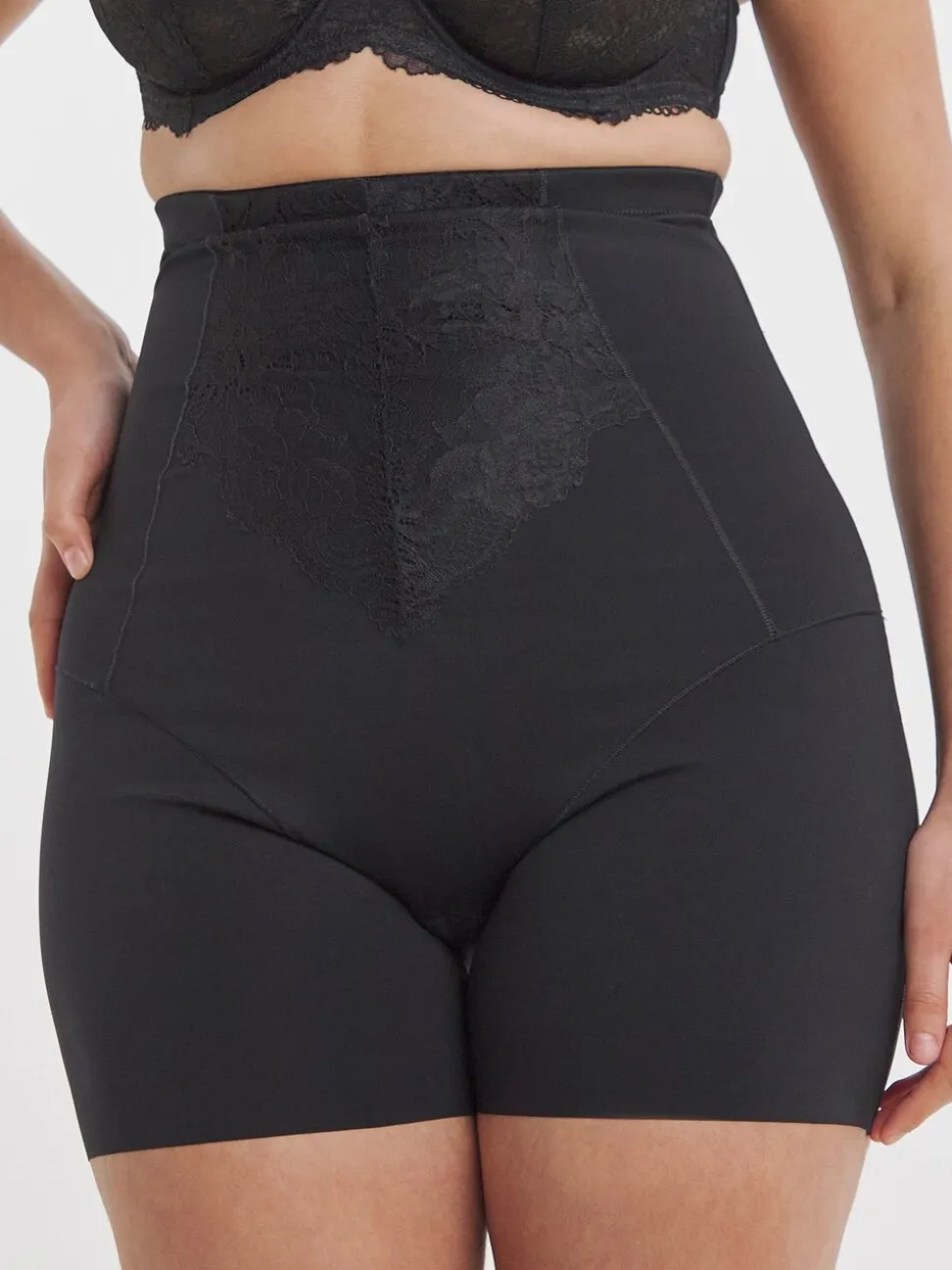 Zwart - Simply Be Magisculpt Ella Lace Thighshaper Frim Control Shapewear & solutions