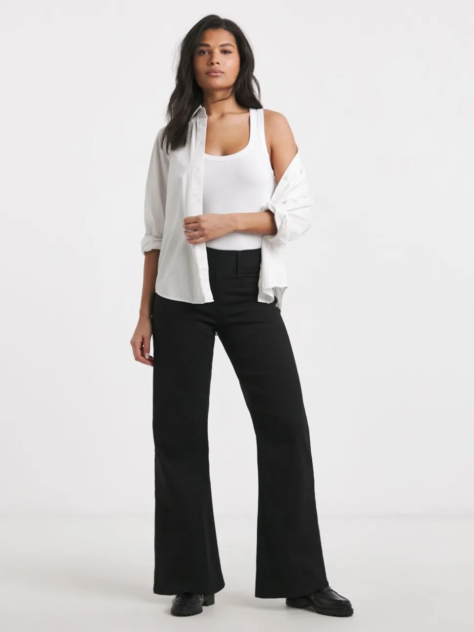 Zwart - Simply Be Wide Leg Jeggings