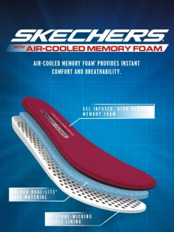 Zwart - Skechers Elite Arch Fit dames sneakers met antislipzool