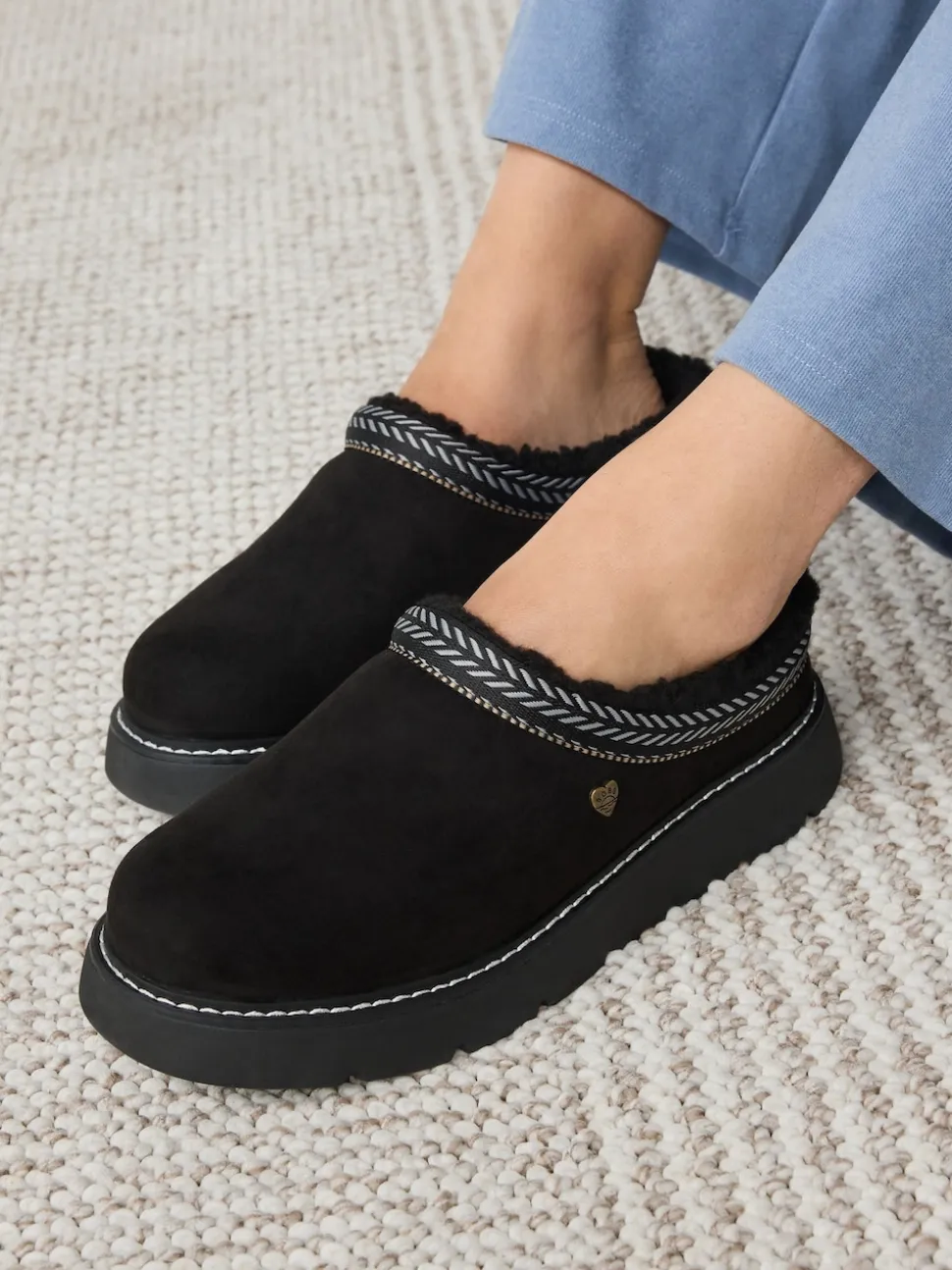 Zwart - Skechers Keepsakes Lite Cozy Fest pantoffels