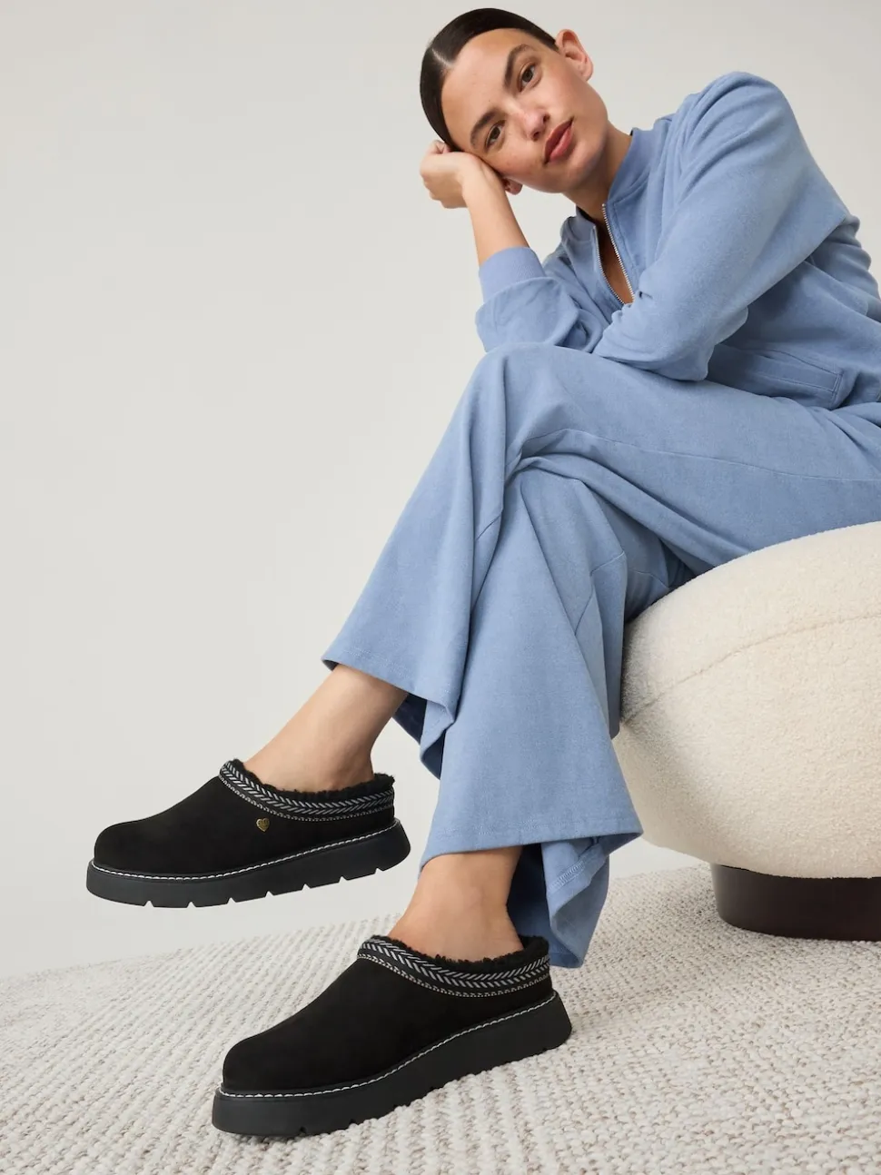 Zwart - Skechers Keepsakes Lite Cozy Fest pantoffels