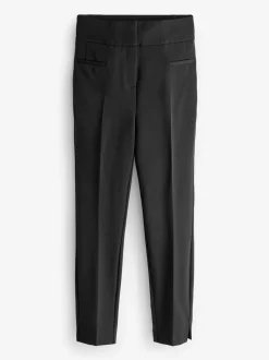 Zwart - Skinny getailleerde broek