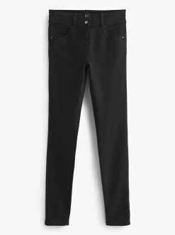 Zwart - Skinny jeans met verlengings- en afslankeffect