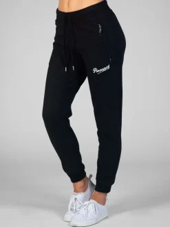 Zwart - Skinny joggingbroek met ananasprint en rits