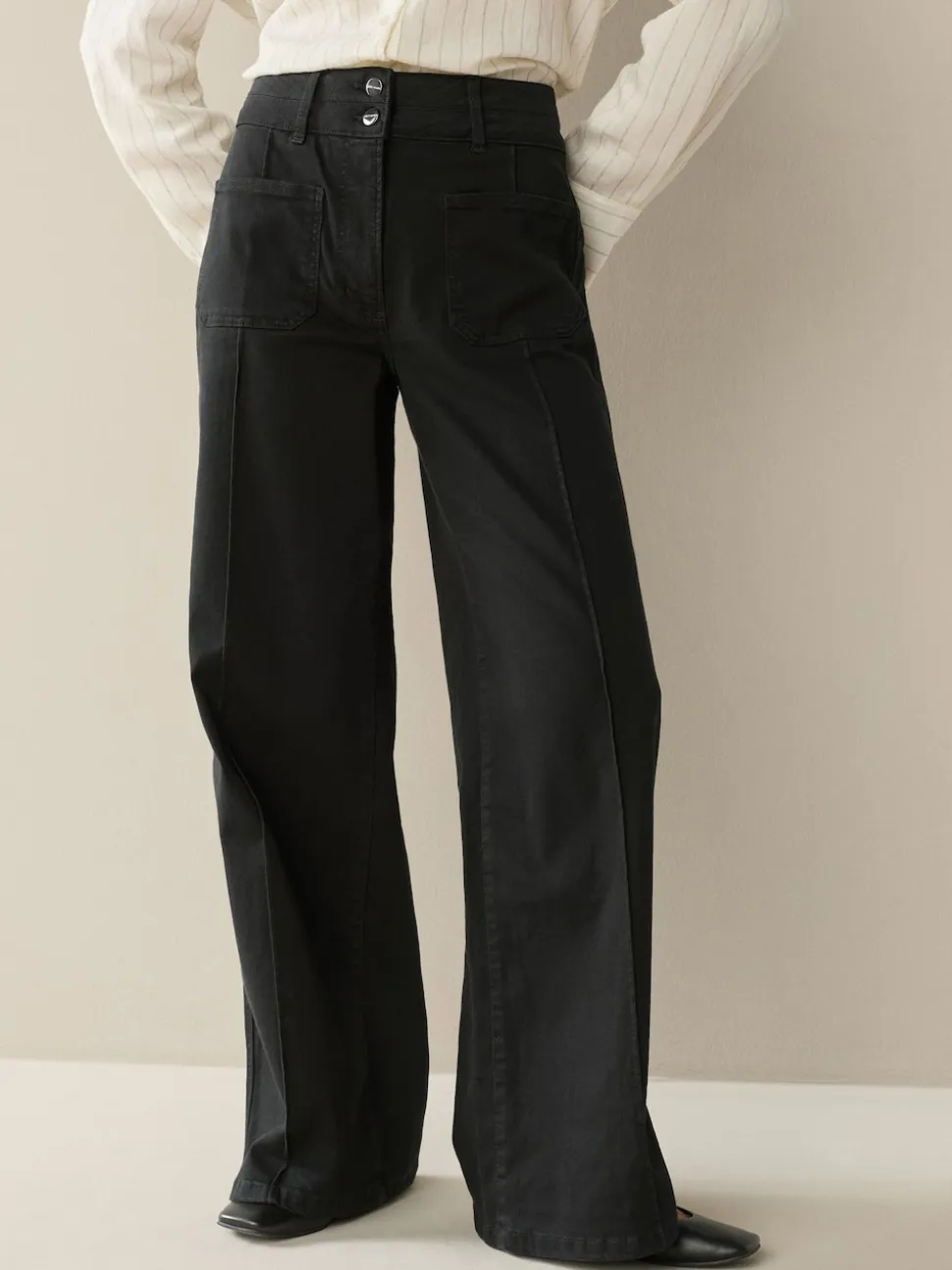 Zwart - Slim Lift and Shape Wide Leg Jeans