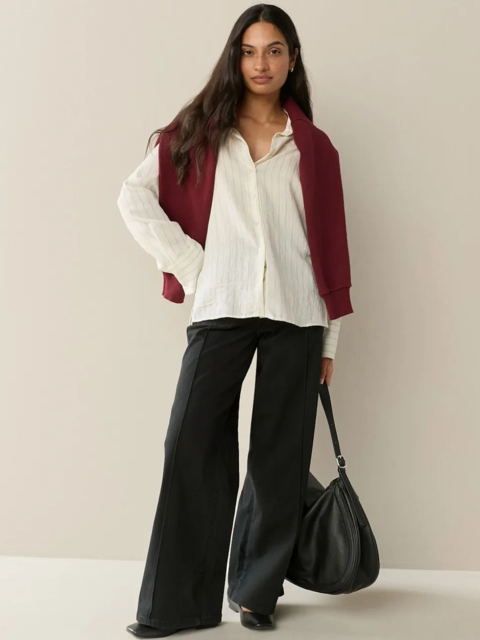 Zwart - Slim Lift and Shape Wide Leg Jeans