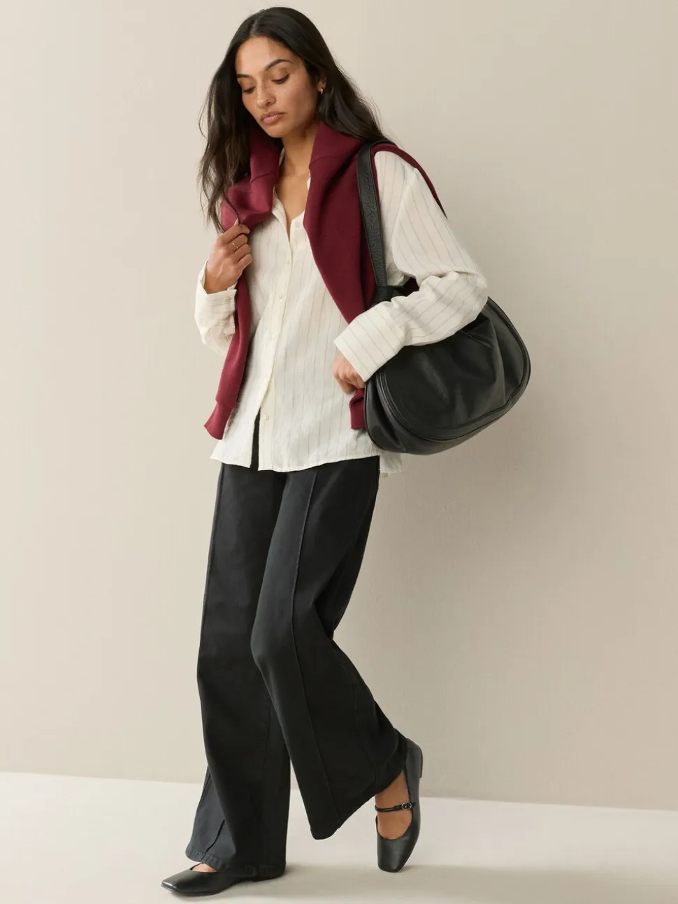 Zwart - Slim Lift and Shape Wide Leg Jeans