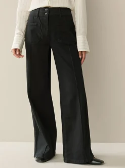 Zwart - Slim Lift and Shape Wide Leg Jeans
