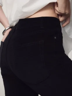 Zwart - Slim Velvet Cord Jeans