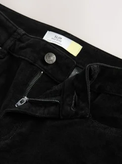 Zwart - Slim Velvet Cord Jeans
