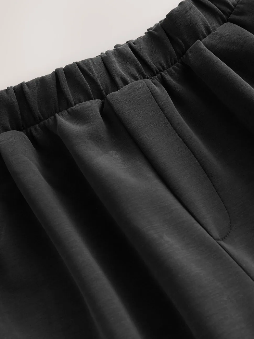 Zwart - Slinky superzachte jersey modal blend wijde pijpen pull-on broek