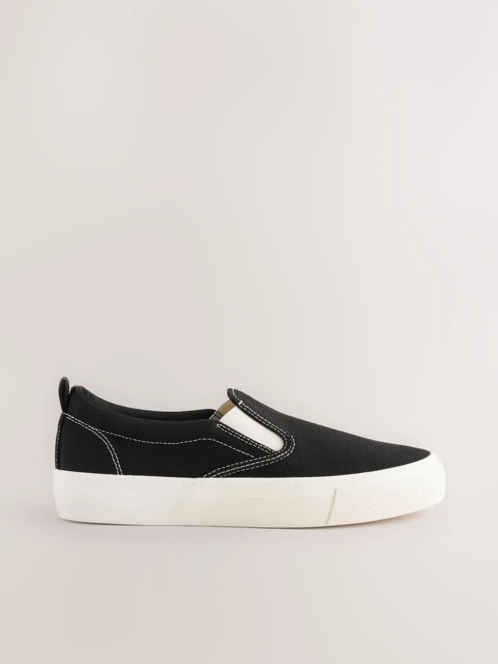 Zwart - Slip On Canvas Skater Trainers
