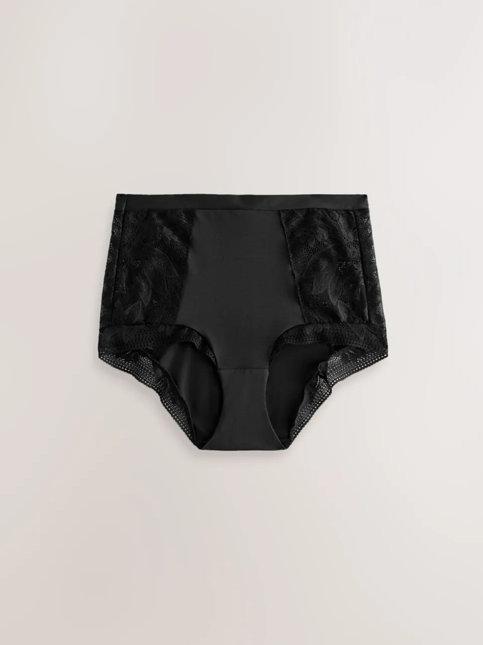 Zwart - Slip van kant en microvezel