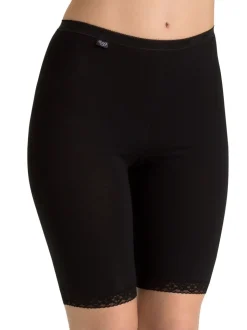 Zwart - Sloggi Basic+ set van 2 lange shorts