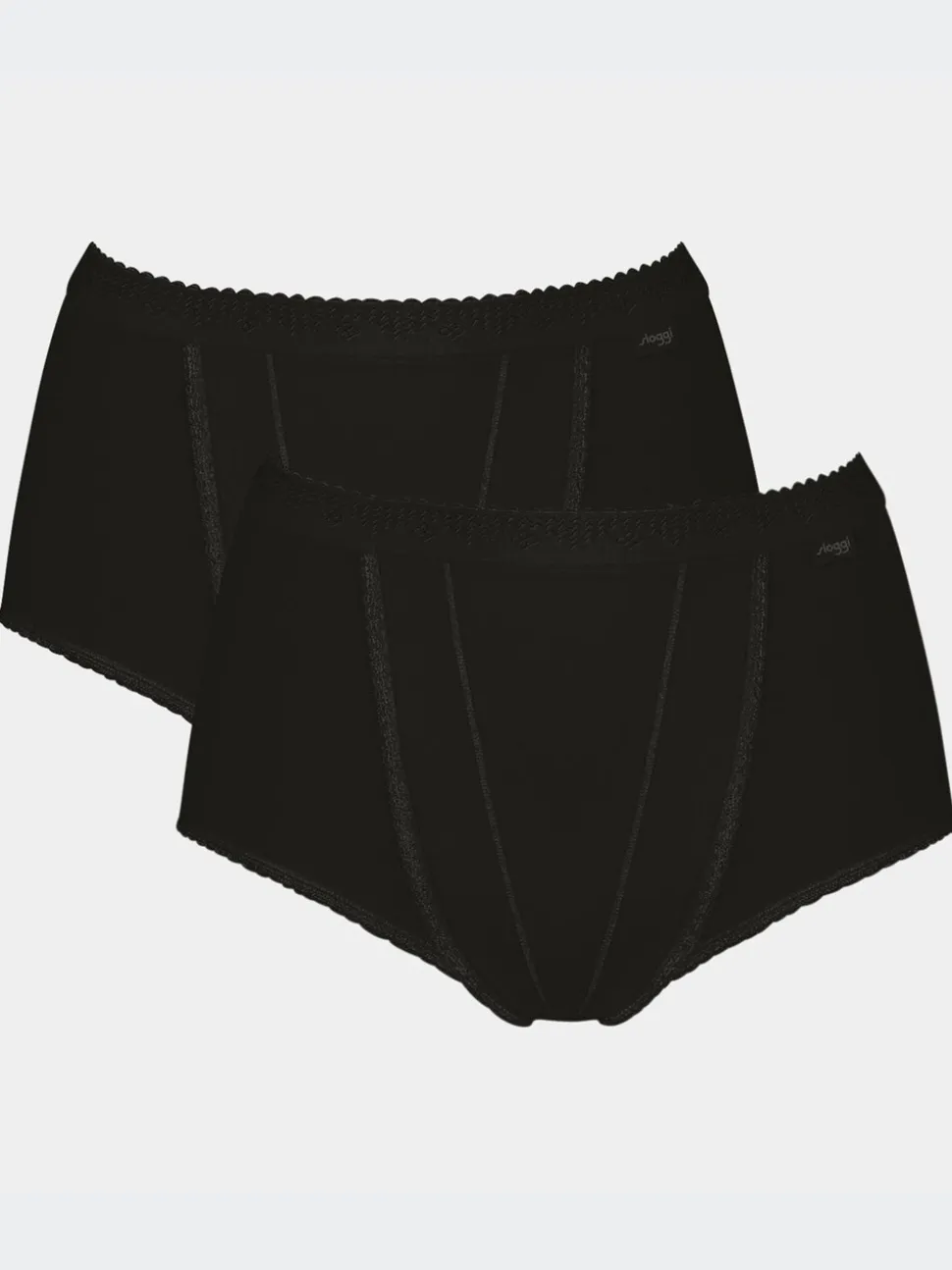 Zwart - Sloggi set van 2 buikcorrigerende slips